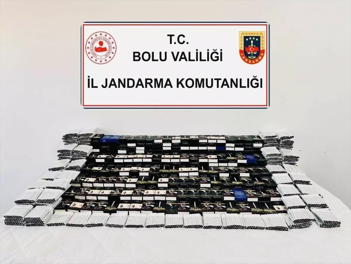 Bolu\'da Kaçak Makaron ve Sigara Ele Geçirildi