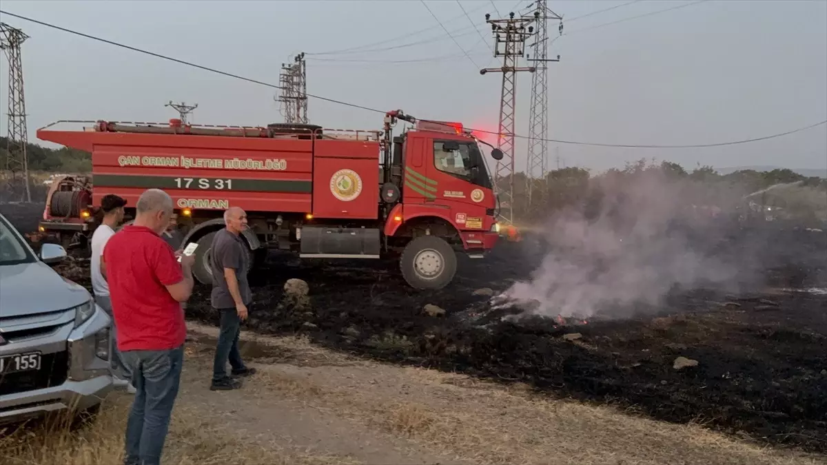 Çan\'da Mera Yangını Kontrol Altına Alındı