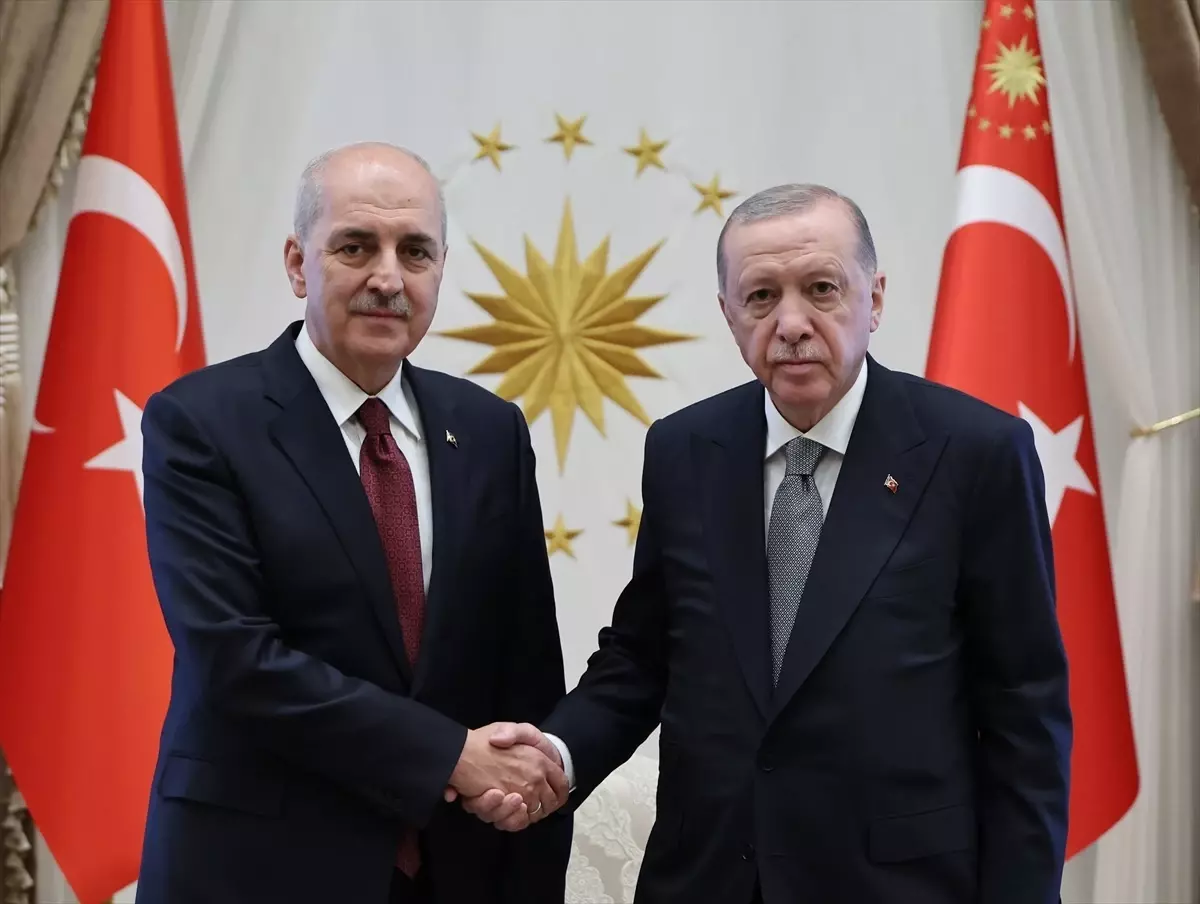 Cumhurbaşkanı Erdoğan, TBMM Başkanı Kurtulmuş\'u kabul etti