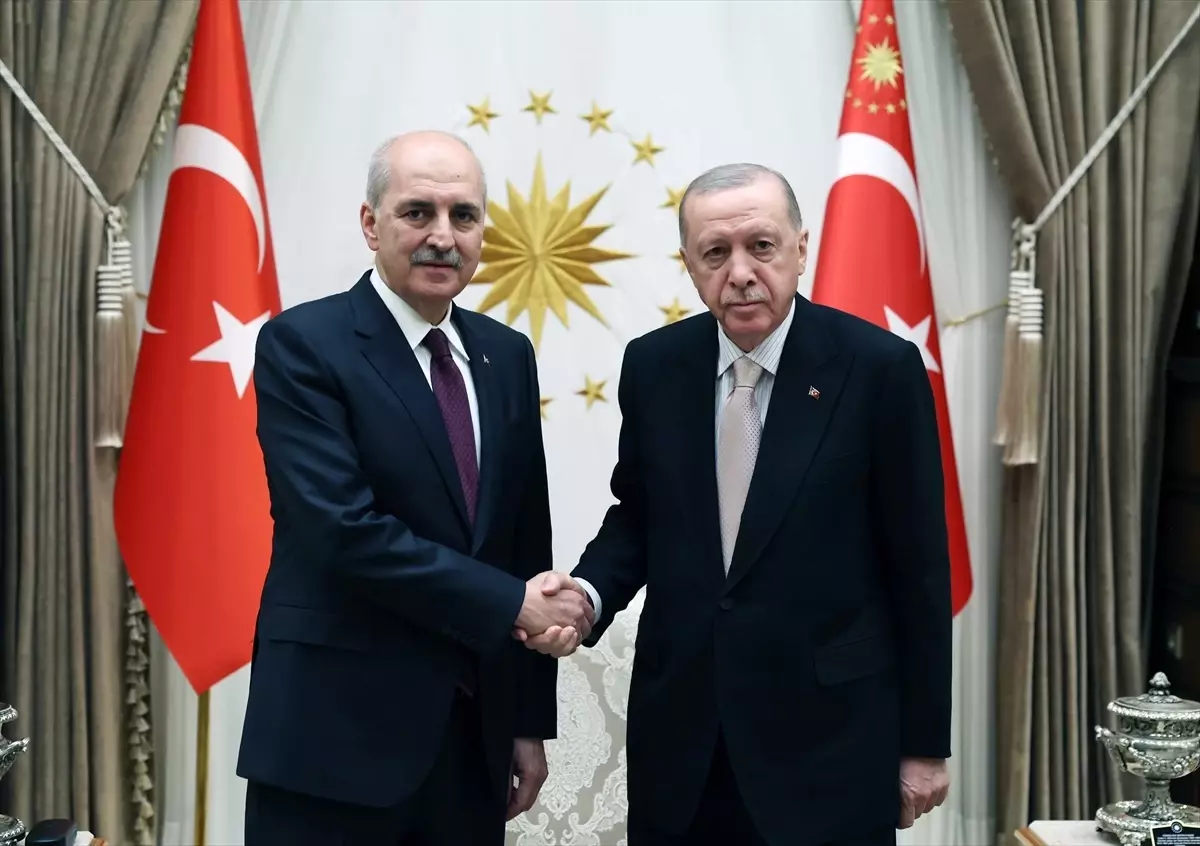 Cumhurbaşkanı Erdoğan, TBMM Başkanı Kurtulmuş\'u kabul etti