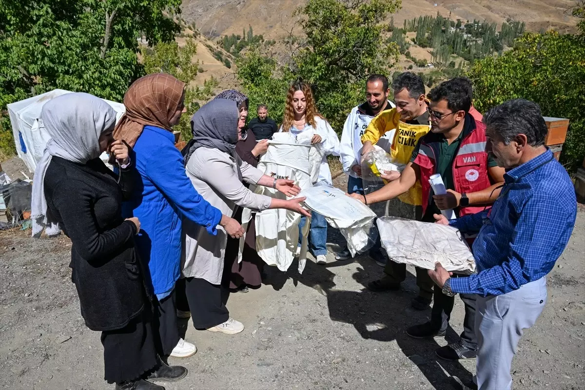 Bahçesaray\'da Kadınlardan Kara Kovan Balı Üretimi