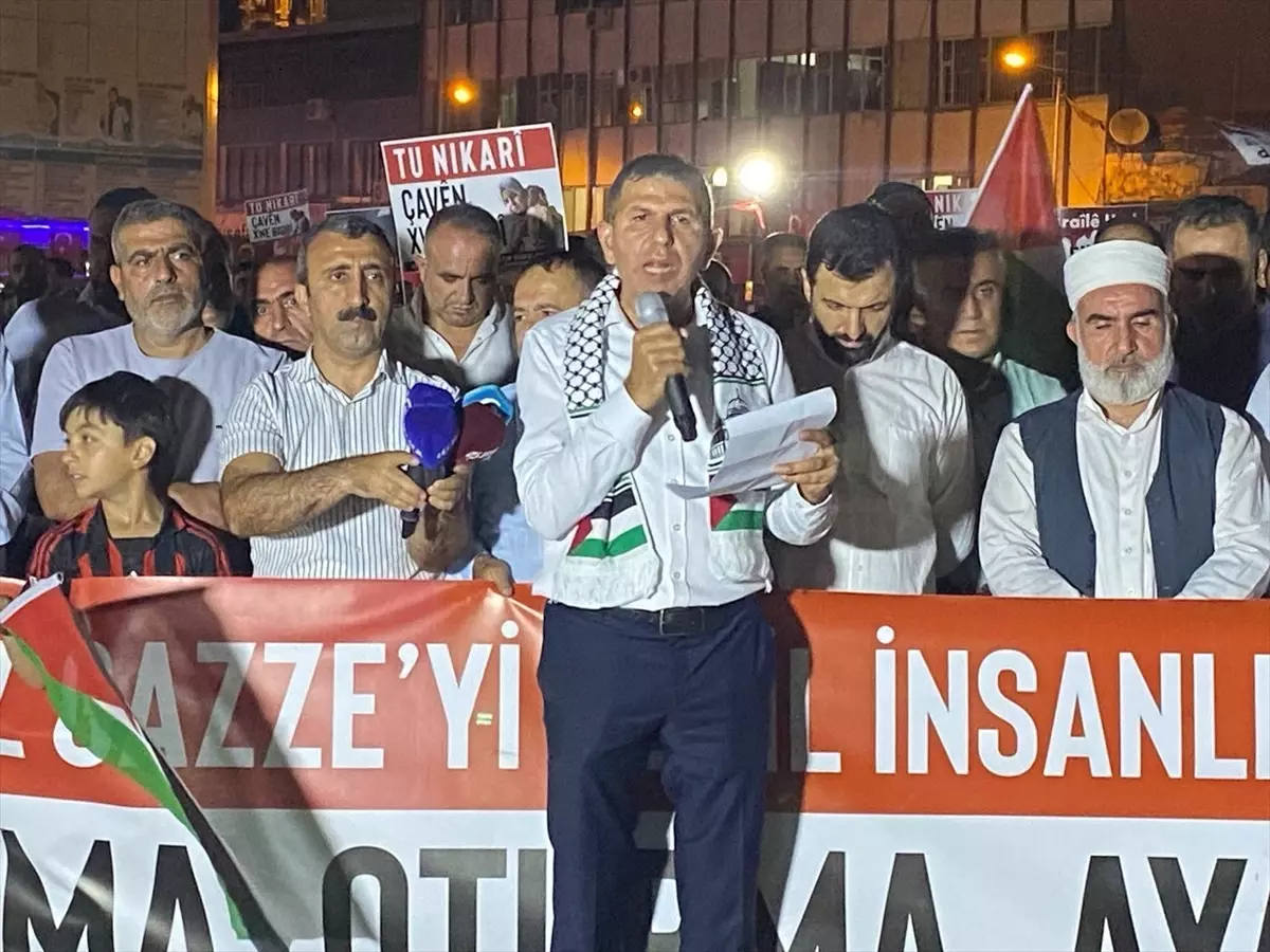 Diyarbakır\'da Gazze\'ye Destek Protestosu