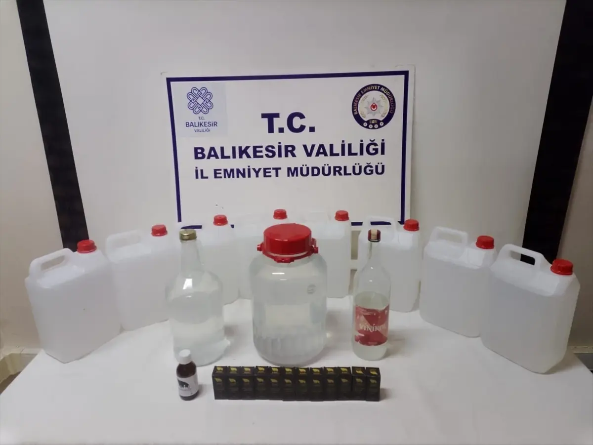 Edremit\'te Sahte İçki Operasyonu: 40 Litre Etil Alkol Ele Geçirildi