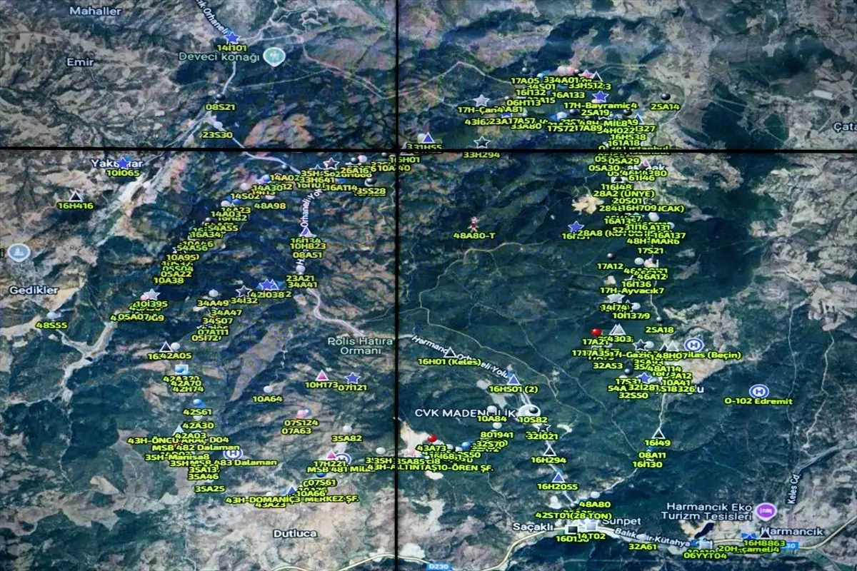 Bursa\'da Orman Yangını Sürekliyken Müdahale Devam Ediyor