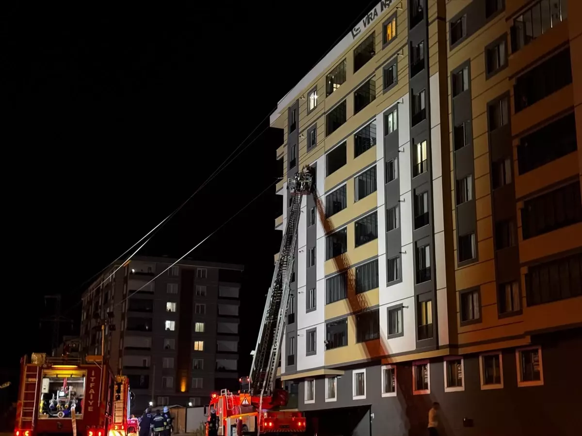 Erzurum\'da Apartman Yangını