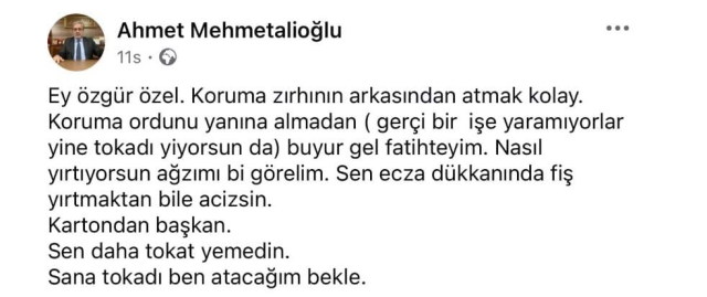 Eski Çatalca Müftüsü'nden Özgür Özel'e tehdit: Sana tokadı ben atacağım Eski Çatalca Müftüsü'nden Özgür Özel'e tehdit: Sana tokadı ben atacağım