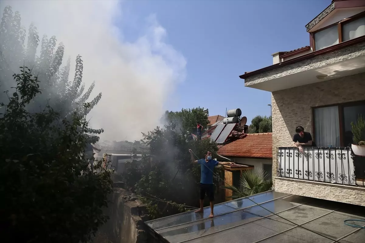 Fethiye\'de Evde Yangın