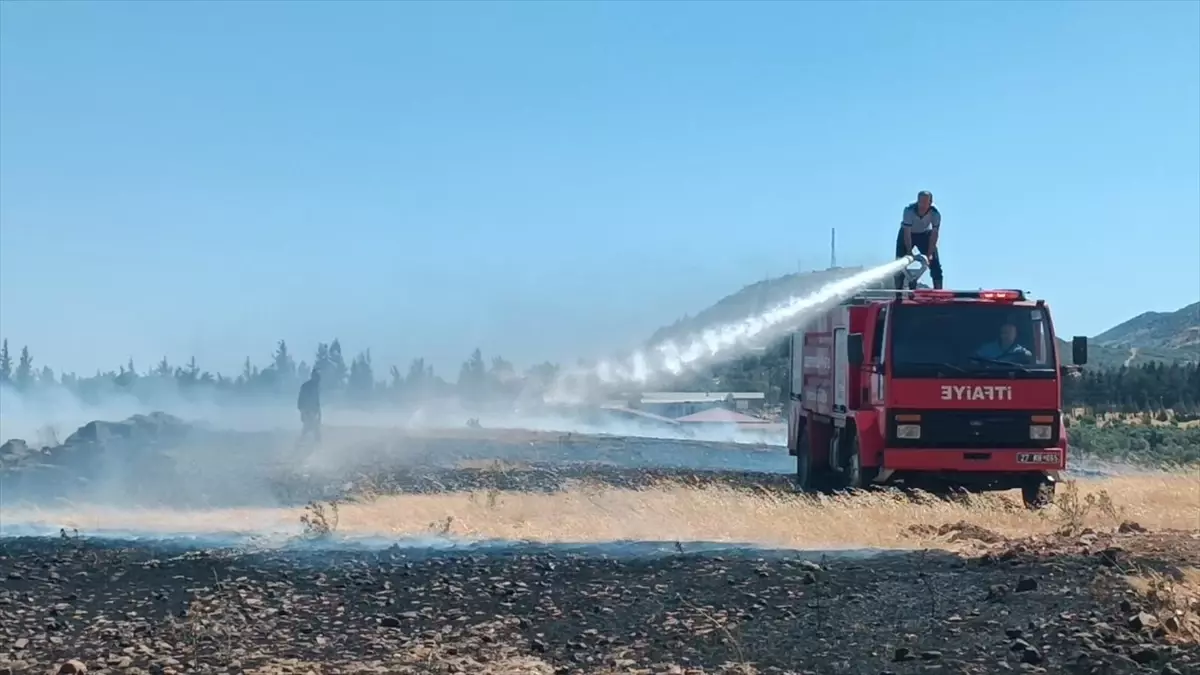 Gaziantep\'te Anız Yangını Kontrol Altında