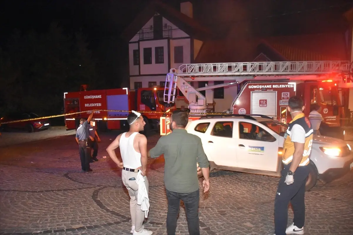 Gümüşhane\'de Butik Otelde Yangın