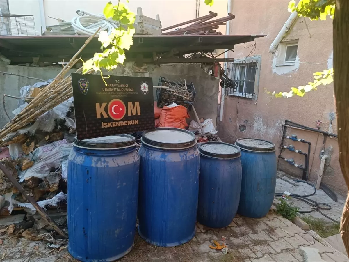Arsuz\'da 2,450 Litre Sahte İçki Ele Geçirildi