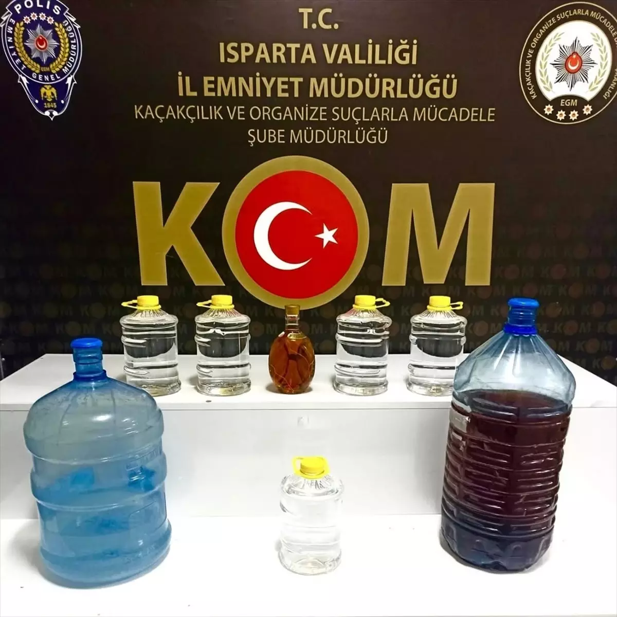 Isparta\'da Kaçak Alkol Operasyonu