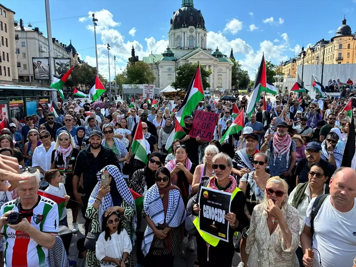 Stockholm\'de Gazze Protestosu