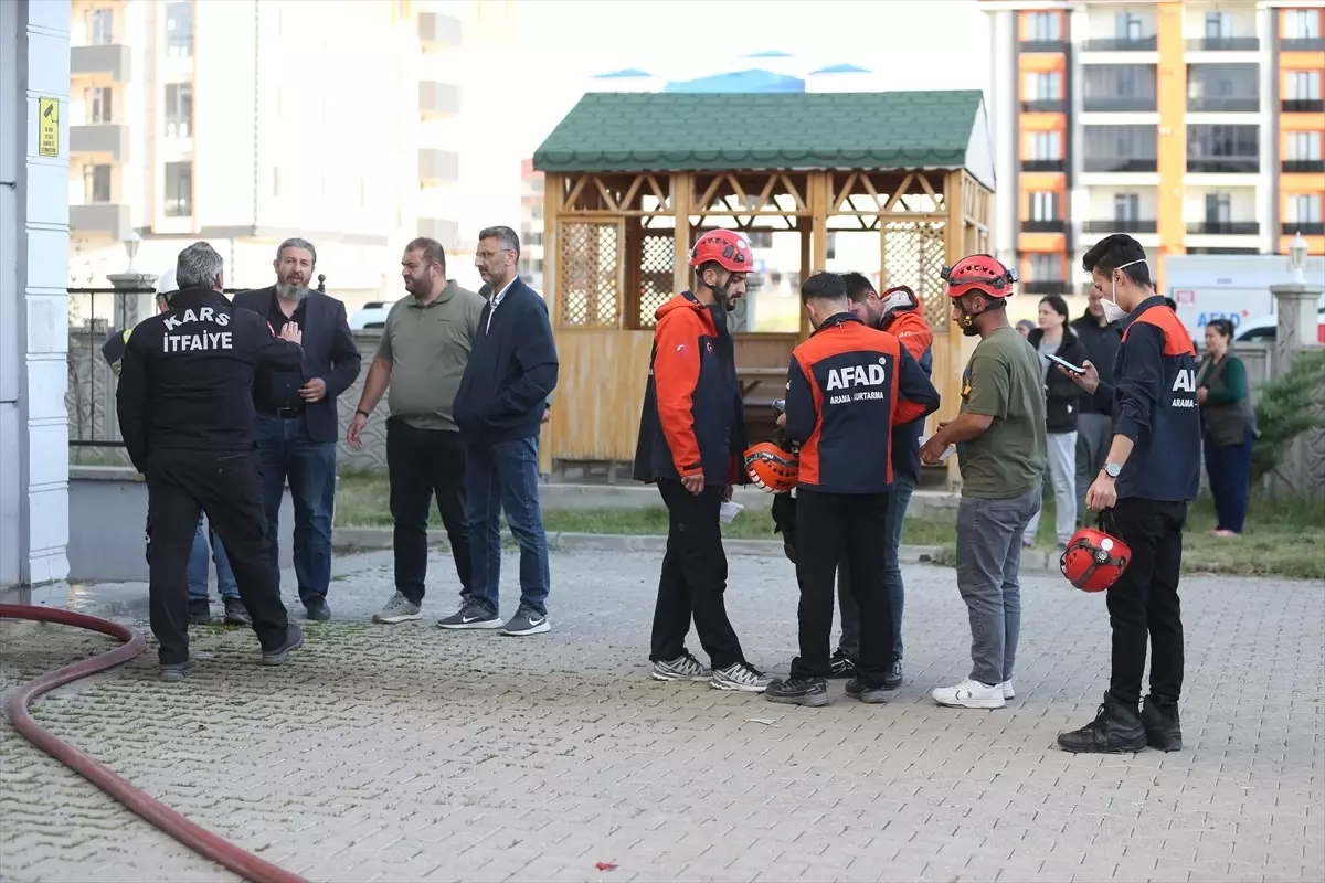 Kars\'ta Bina Bodrumunda Patlama ve Yangın