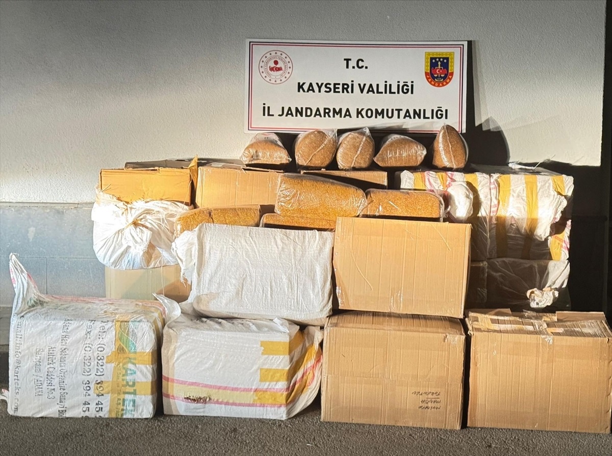 Kayseri\'de 750 kg Kaçak Tütün Ele Geçirildi