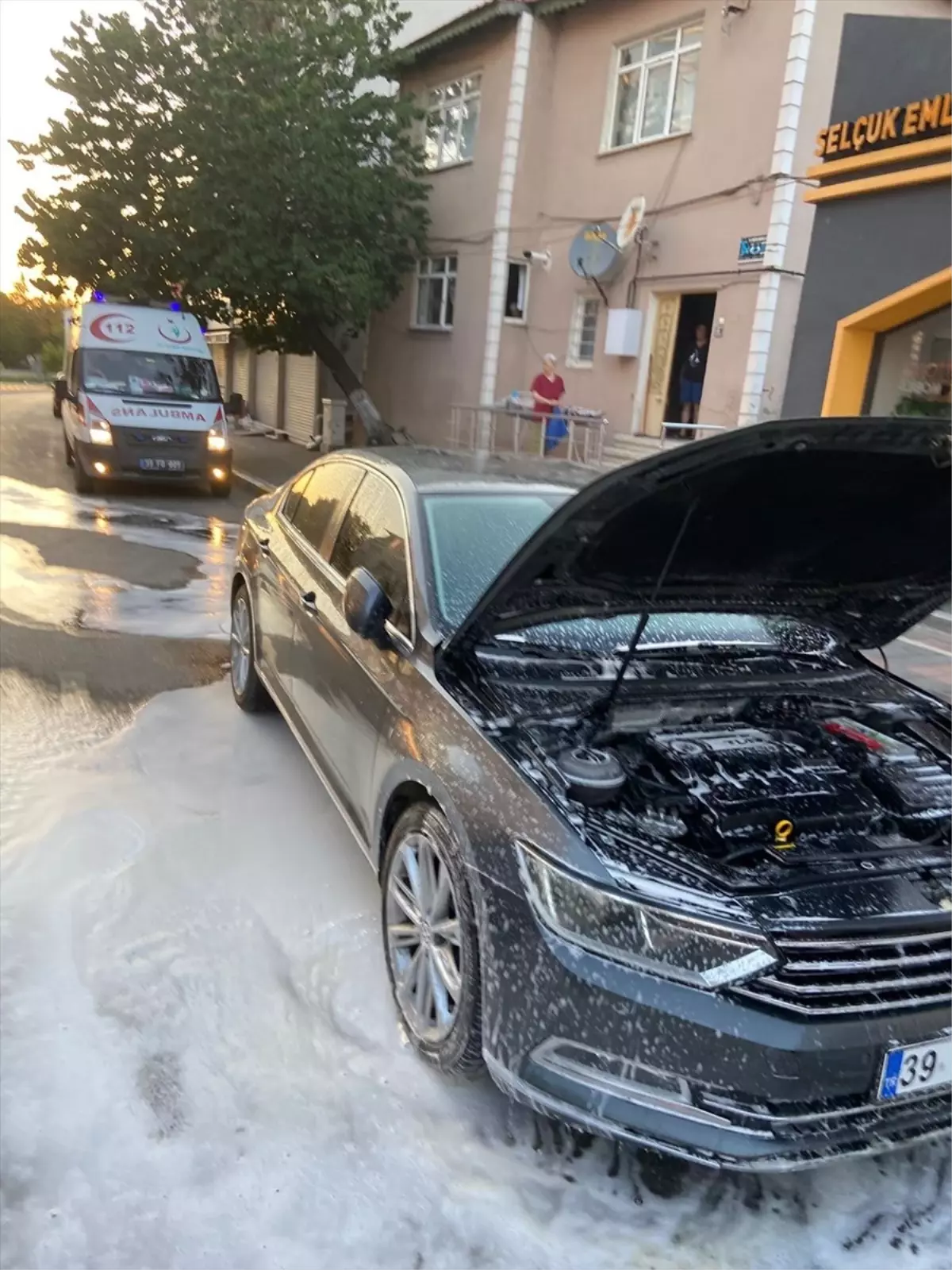Kırklareli\'nde Park Halindeki Araçta Yangın