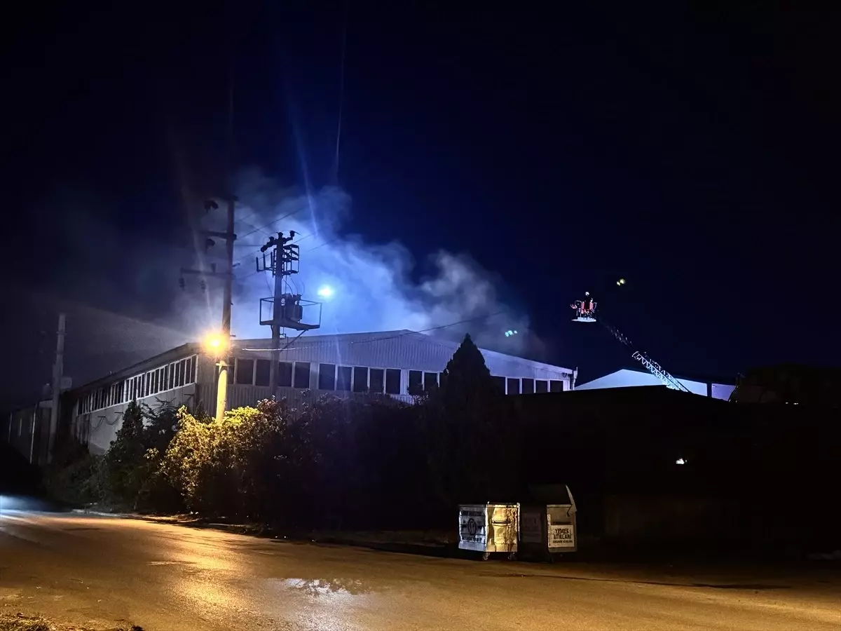 İzmit\'te Fabrika Deposunda Yangın