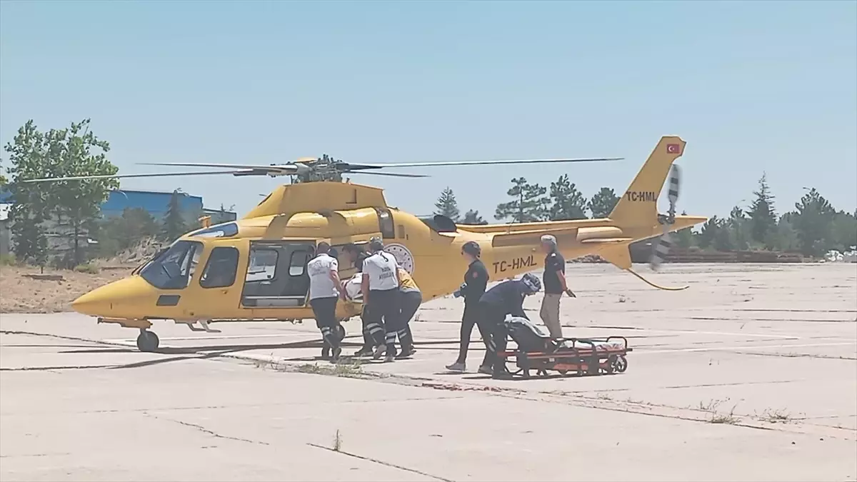 Kalp Krizi Geçiren Hasta Helikopterle Konya\'ya Sevk Edildi