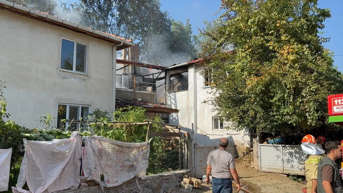 Hisarcık\'ta Yangın Alev Alev