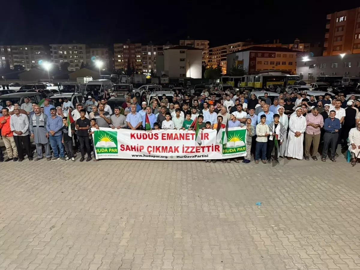 Kızıltepe\'de Gazze\'ye Destek Protestosu