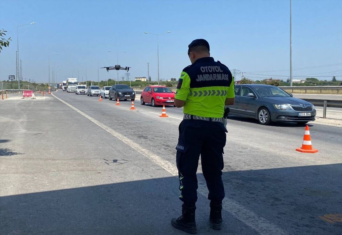 Mersin\'de Dronlu Trafik Denetimi