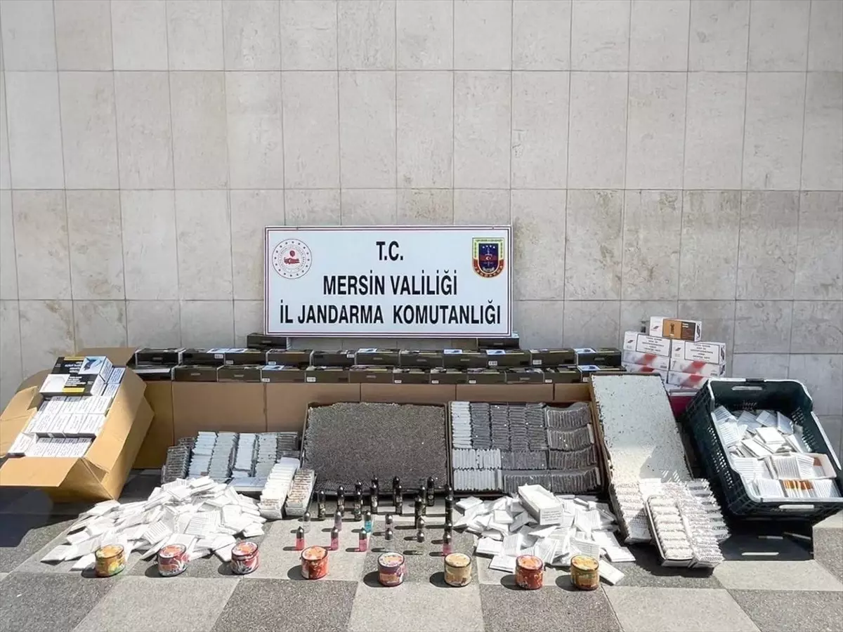 Mersin\'de Gümrük Kaçağı Tütün Operasyonu
