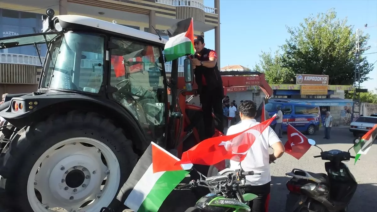 Özlüce Köyü\'nden Gazze\'ye Destek Eylemi