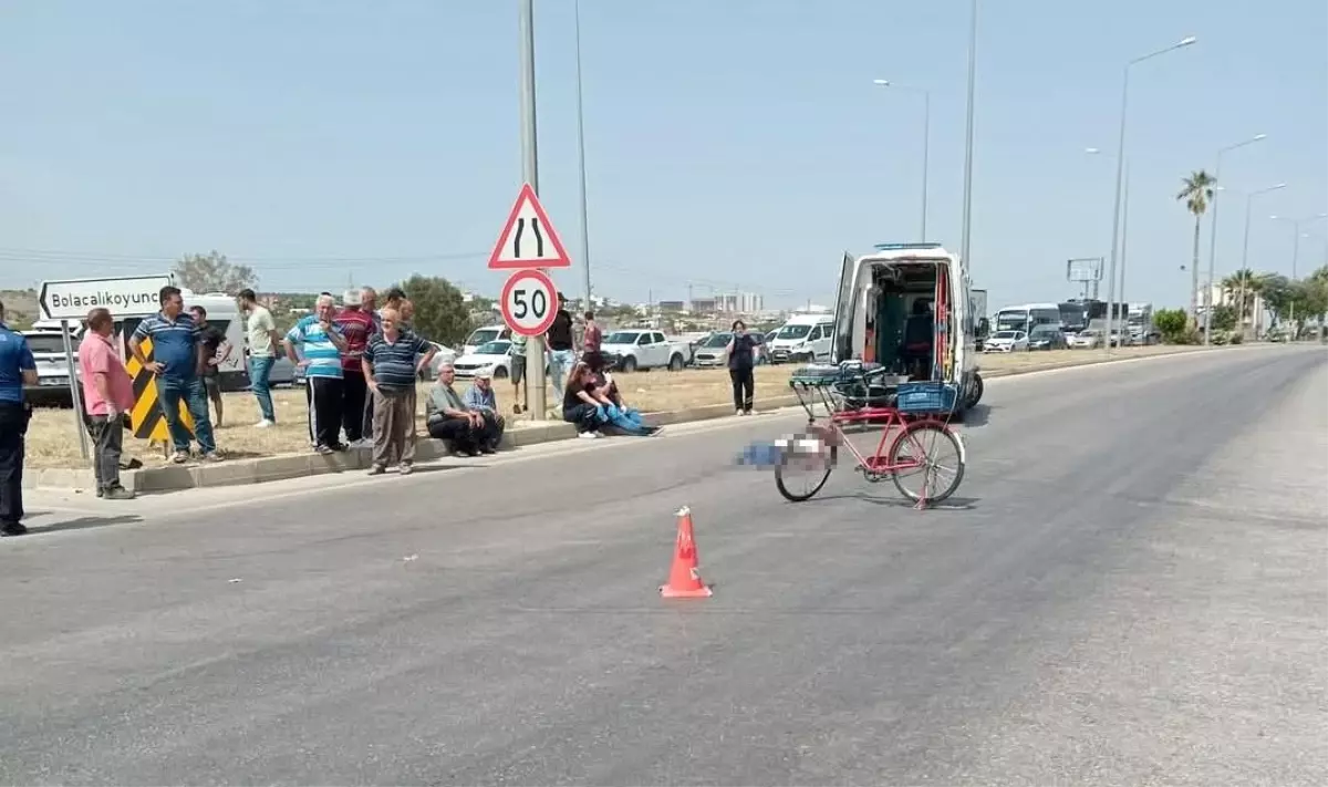 Silifke\'de Bisikletli Adam Trafik Kazasında Hayatını Kaybetti