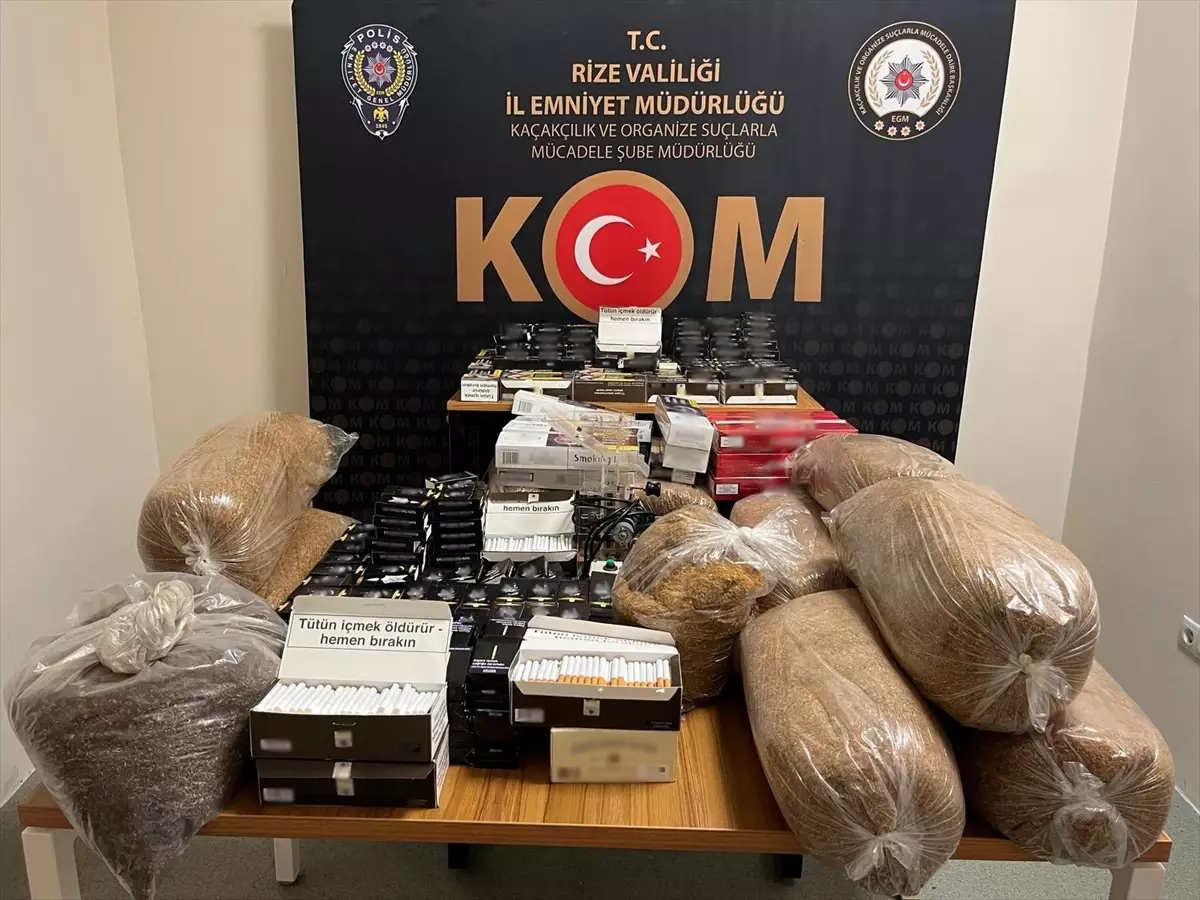 Rize\'de Kaçakçılıkla Mücadele: Çok Sayıda Kaçak Ürün Ele Geçirildi