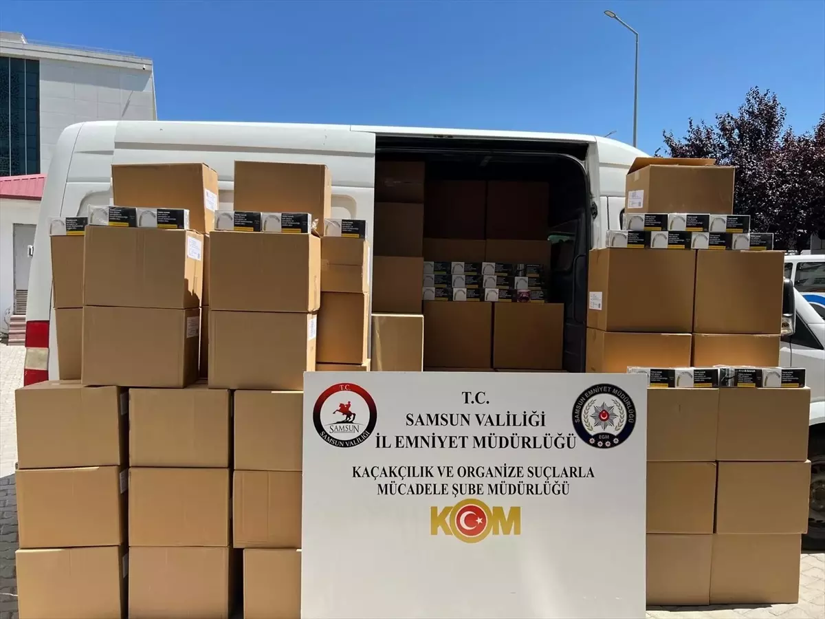 Samsun\'da 1.6 Milyon Kaçak Makaron Ele Geçirildi