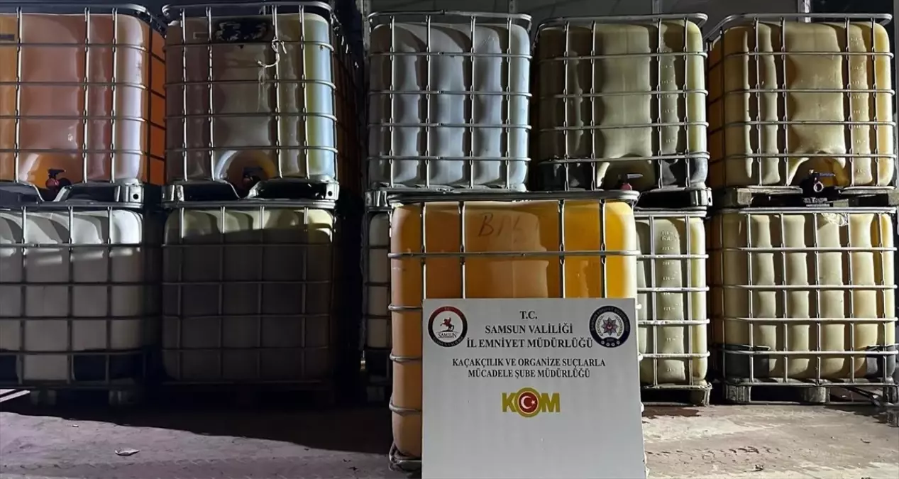 Bafra\'da 11 Bin Litre Kaçak Akaryakıt Ele Geçirildi