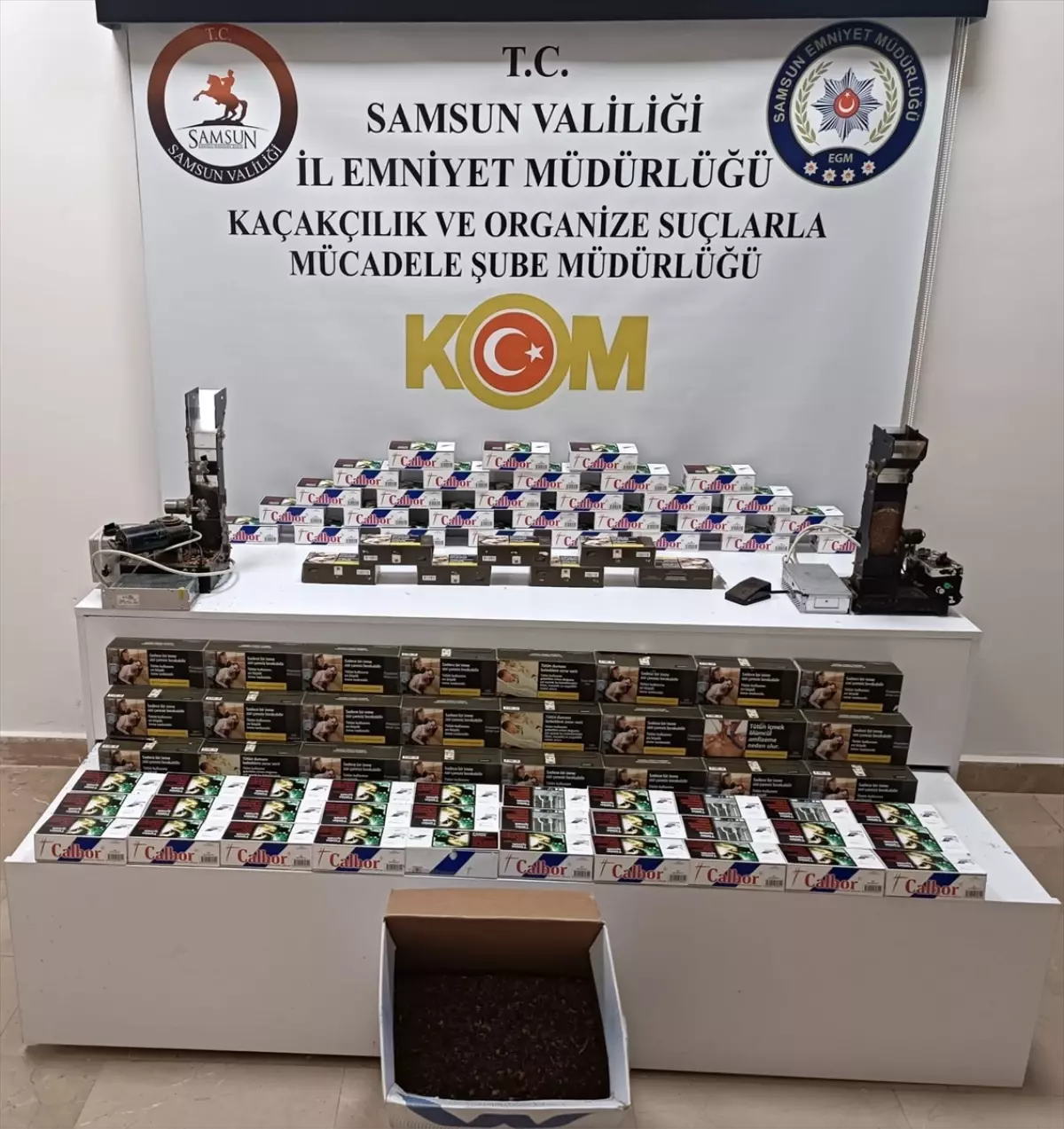 Samsun\'da Kaçak Sigara Operasyonu