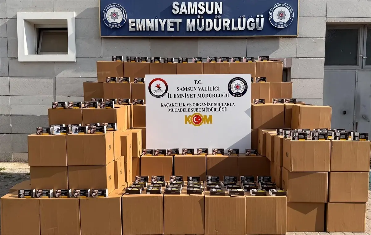 Samsun\'da 3.7 Milyon Kaçak Makaron Ele Geçirildi