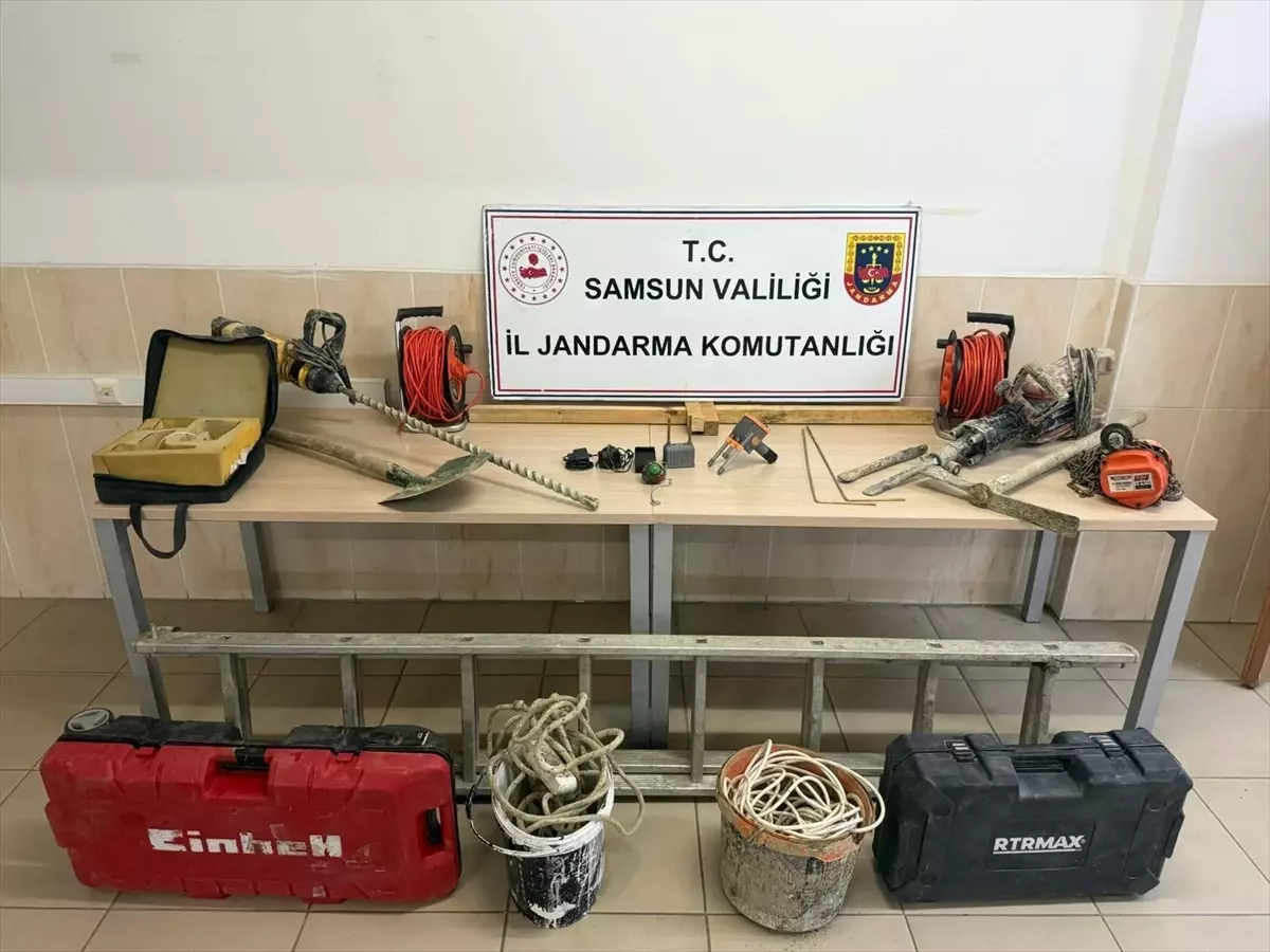 Alaçam\'da İzinsiz Kazı Operasyonu