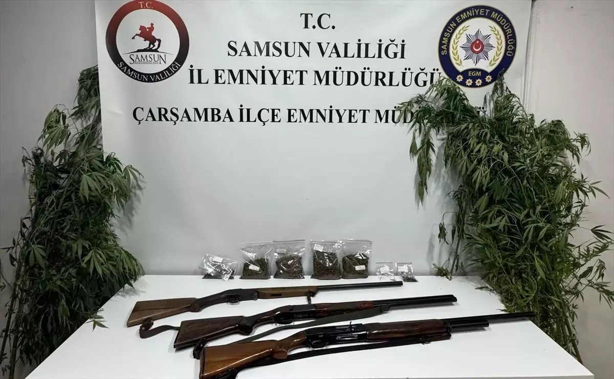 Samsun\'da Uyuşturucu ve Silah Operasyonu