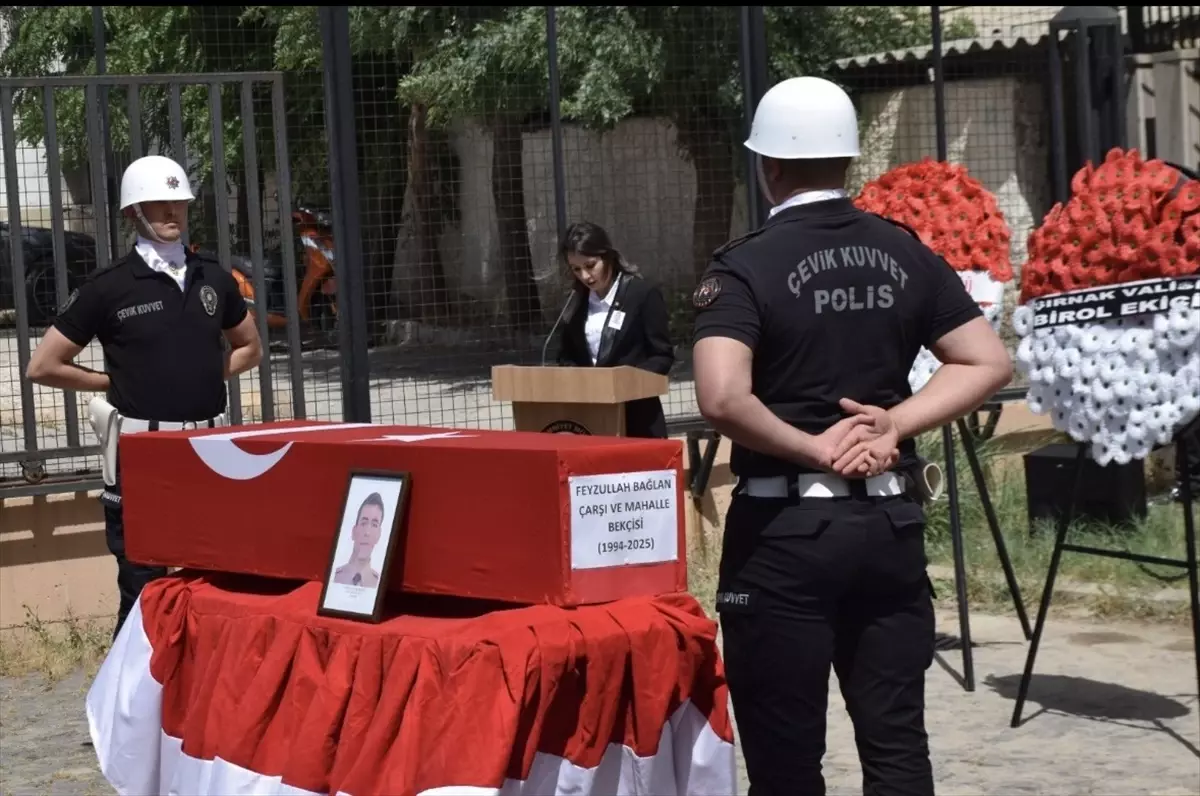 Şırnak\'ta Mahalle Bekçisi Son Yolculuğuna Uğurlandı