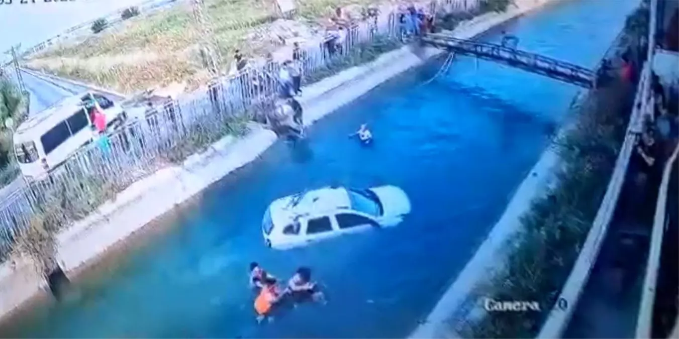 Adana\'da Sulama Kanalına Düşen Cipten İki Kişi Kurtarıldı
