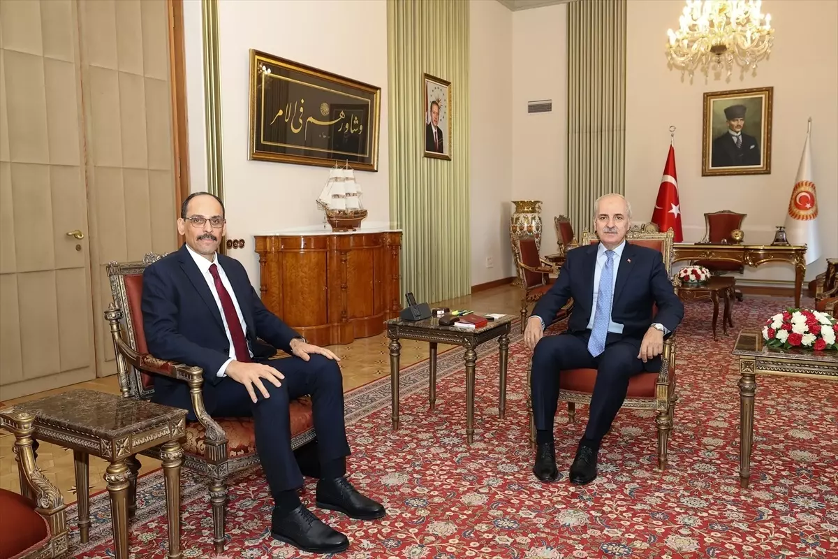 TBMM Başkanı Kurtulmuş, MİT Başkanı Kalın\'ı Kabul Etti