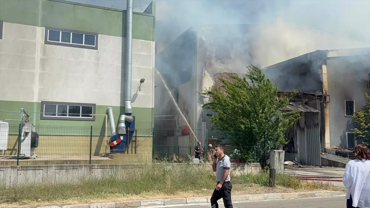 Ergene\'de Fabrika Yangını Kontrol Altında