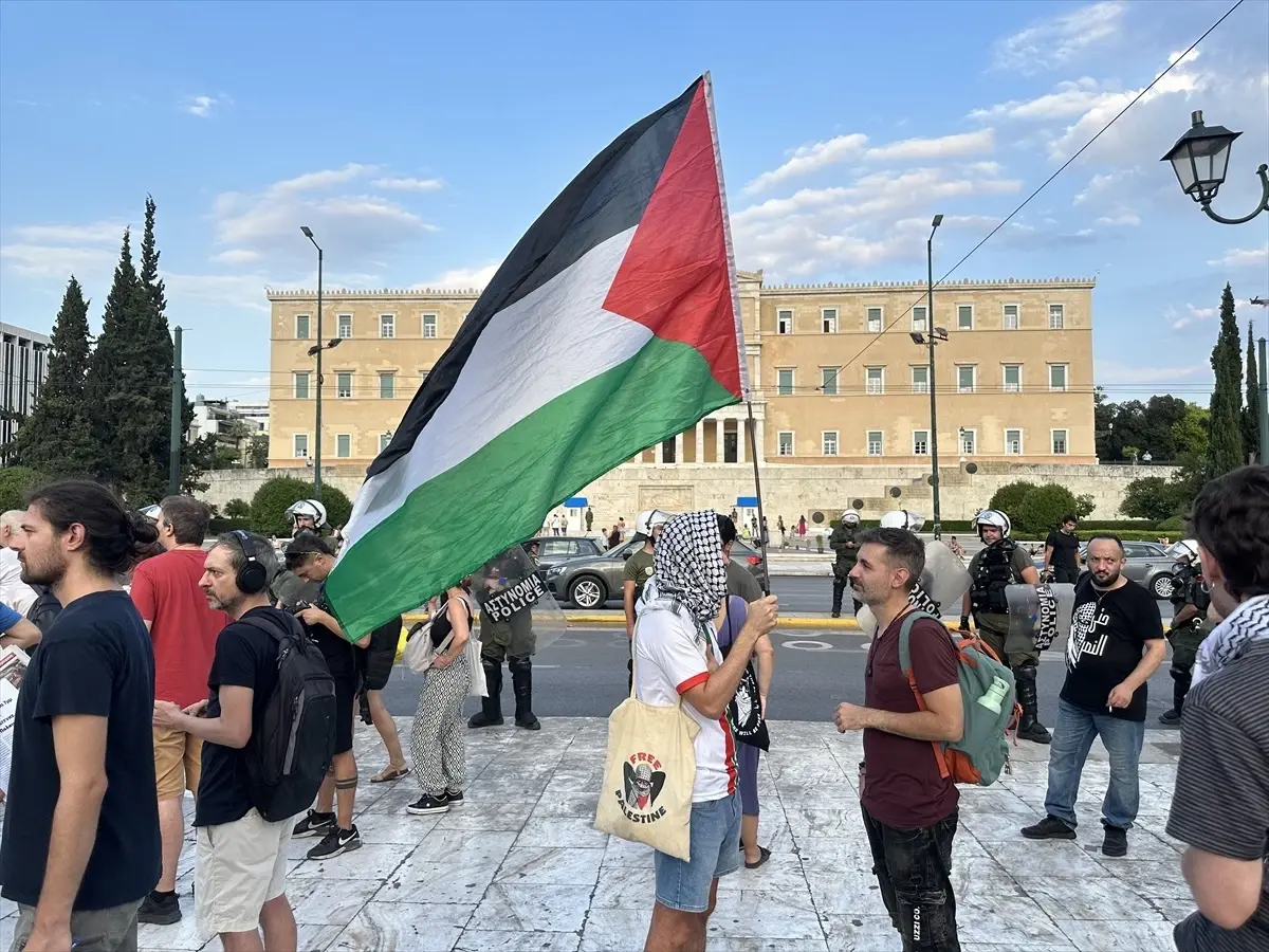 Atina\'da Filistin Protestosu