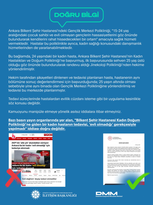 DMM'den Bilkent Şehir Hastanesi ile ilgili iddiaya yalanlama DMM'den Bilkent Şehir Hastanesi ile ilgili iddiaya yalanlama