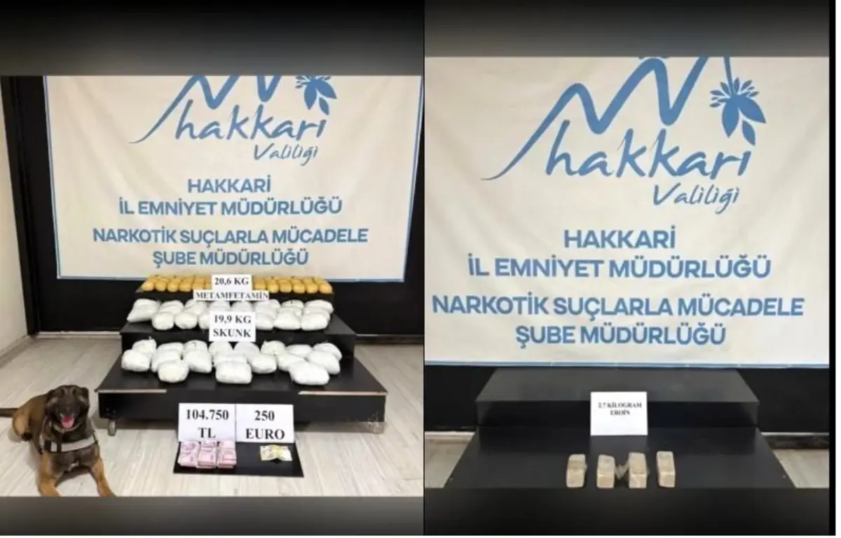 Hakkari\'de 51 Kilo Uyuşturucu Ele Geçirildi