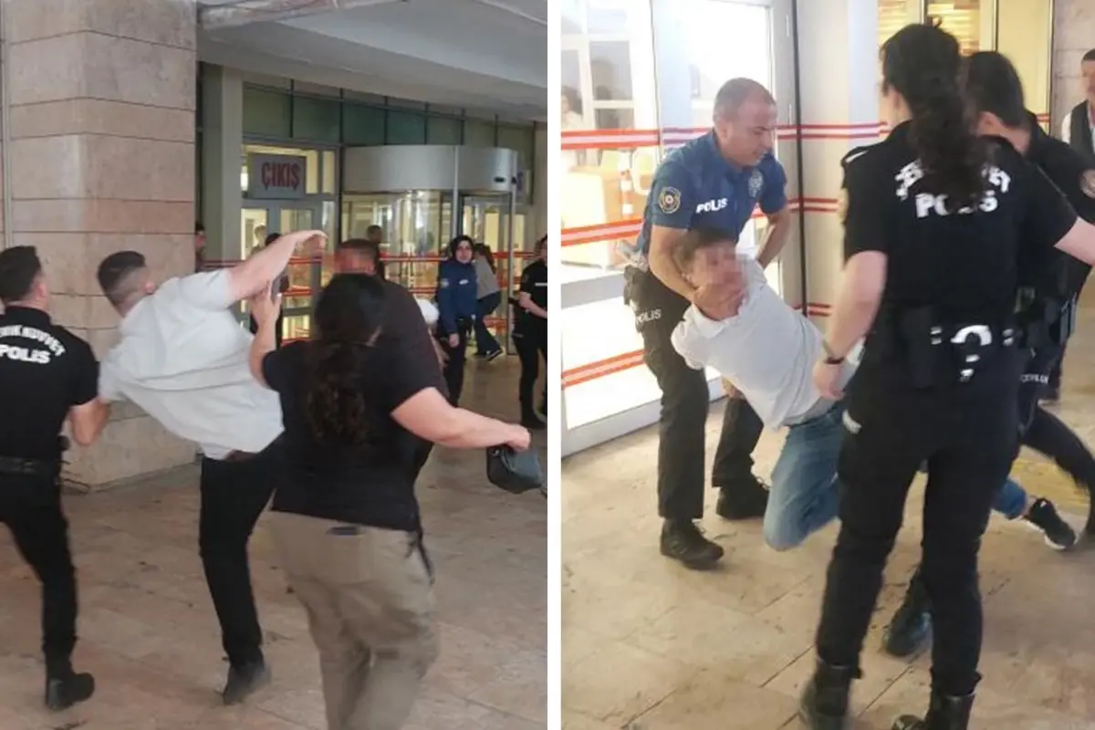 Samsun Adliyesi\'nde duruşma çıkışı kavga çıktı! O anlar kameralarda
