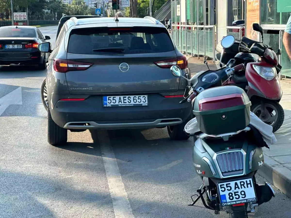 Samsun\'da Motosiklet Kazası