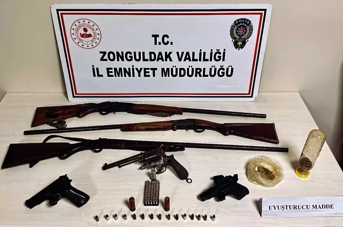 Zonguldak\'ta Kaçak Silah Operasyonu