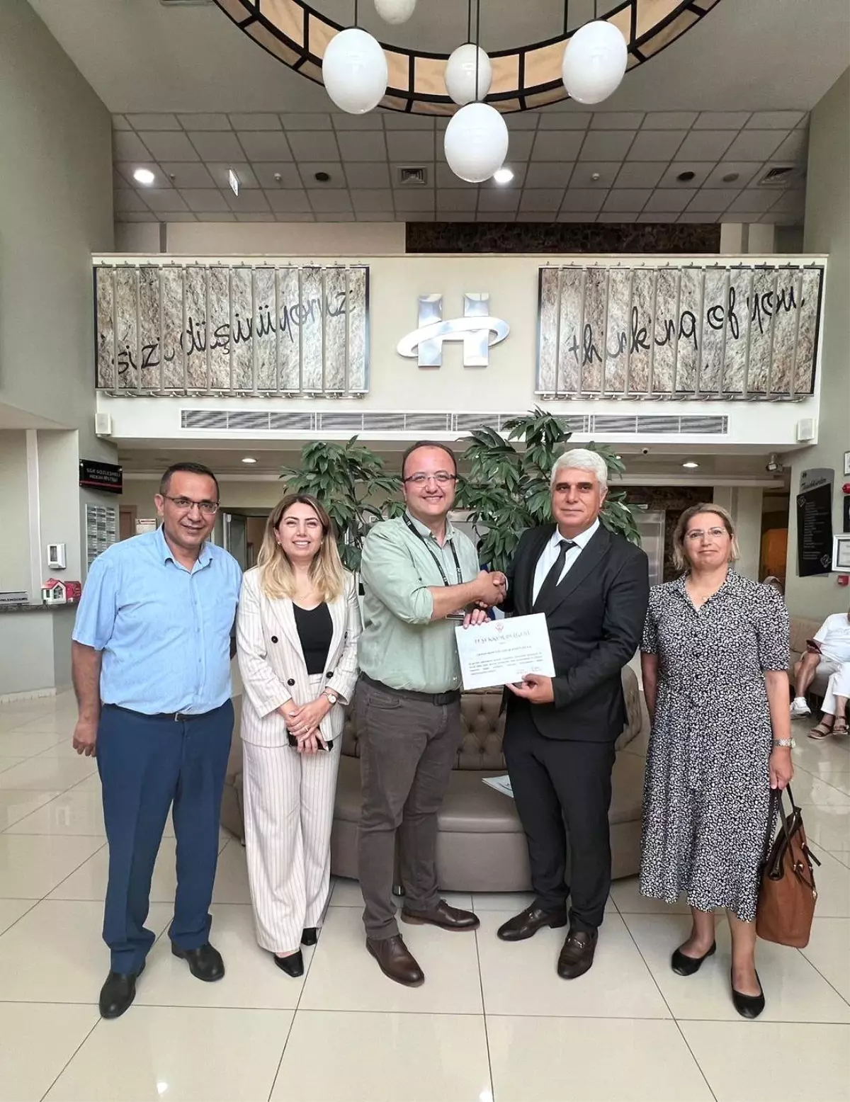 Özel Lokman Hekim Hastanesi\'ne Teşekkür Belgesi