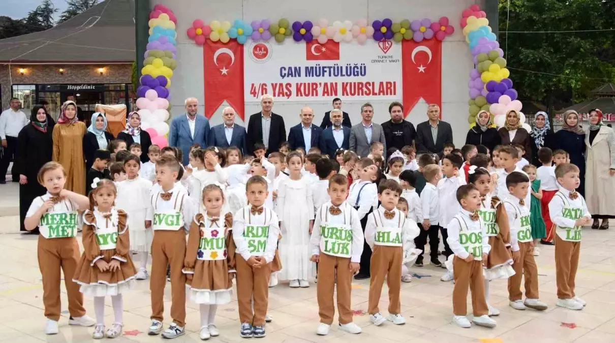 Çan\'da 4-6 Yaş Kur\'an Kursları Mezuniyet Programı Gerçekleştirildi