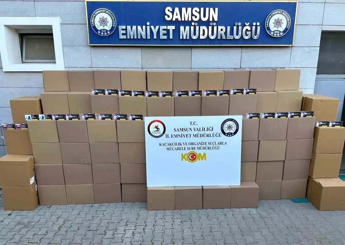 Samsun\'da 2,2 Milyon Kaçak Makaron Ele Geçirildi