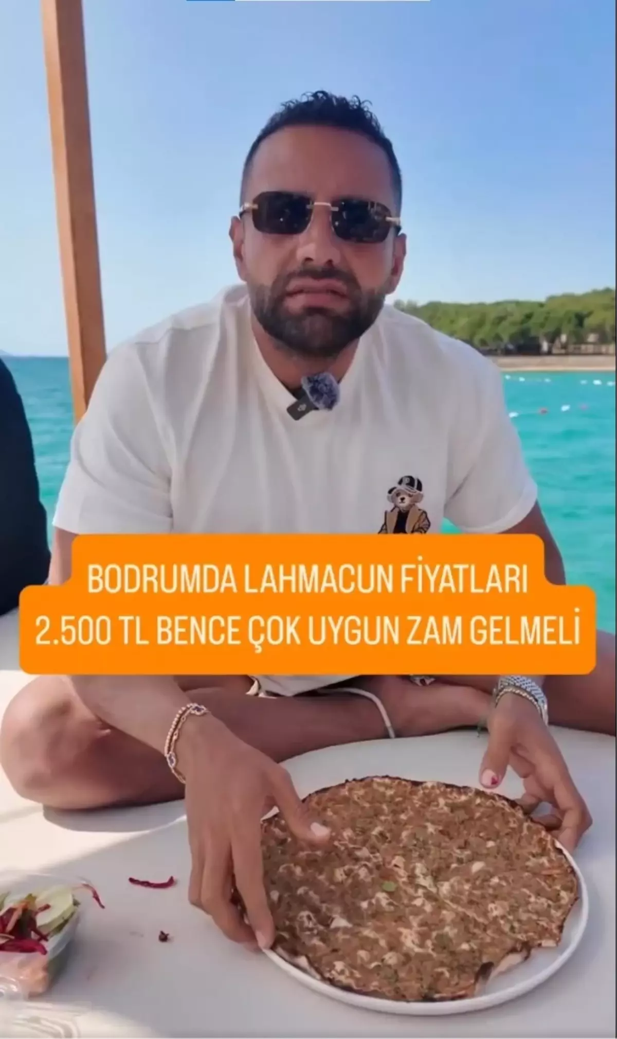 Bodrum\'da 1 lahmacuna servet ödedi! Yaptığı yorum bomba