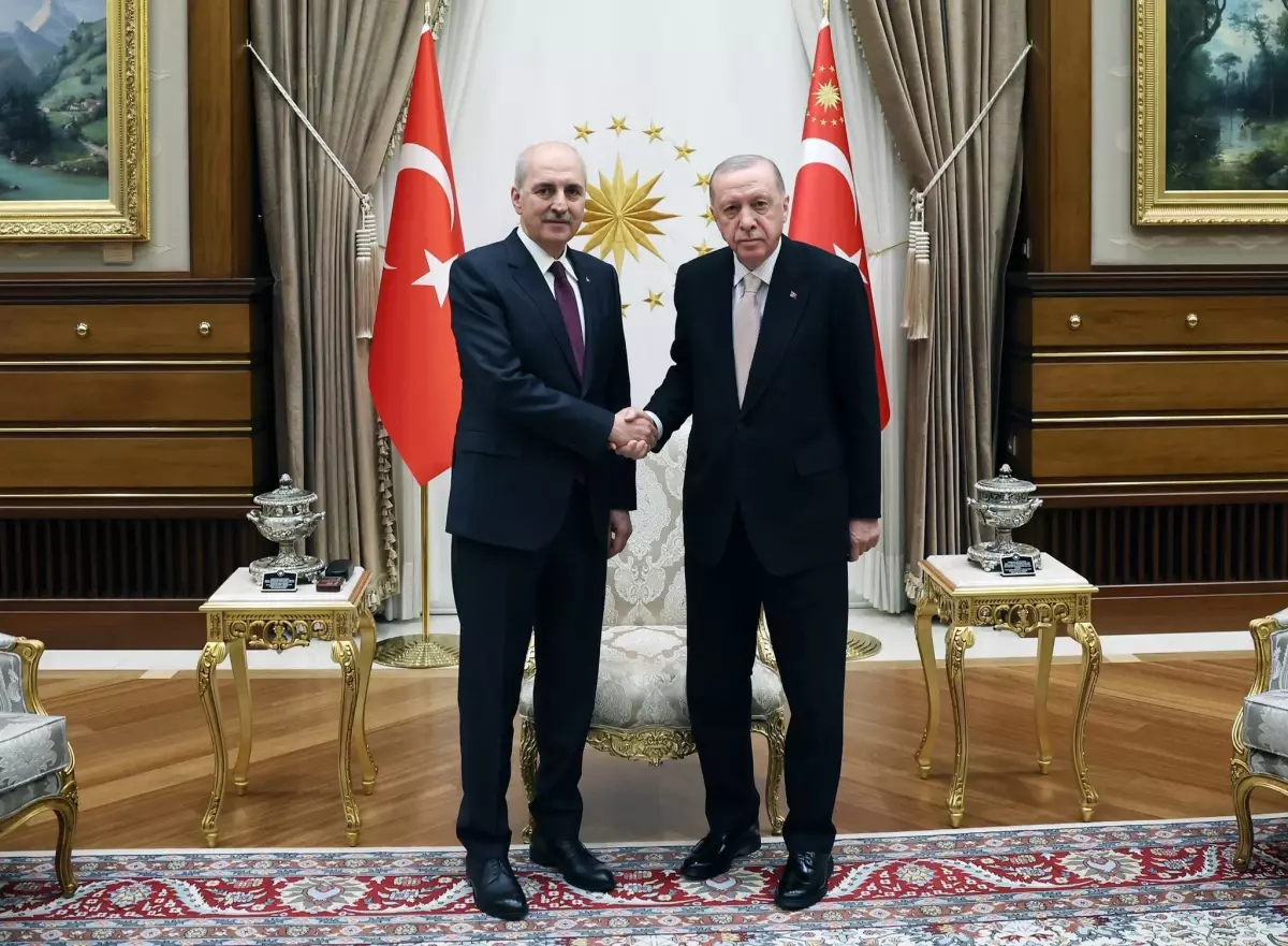 Cumhurbaşkanı Erdoğan, TBMM Başkanı Kurtulmuş\'u kabul etti