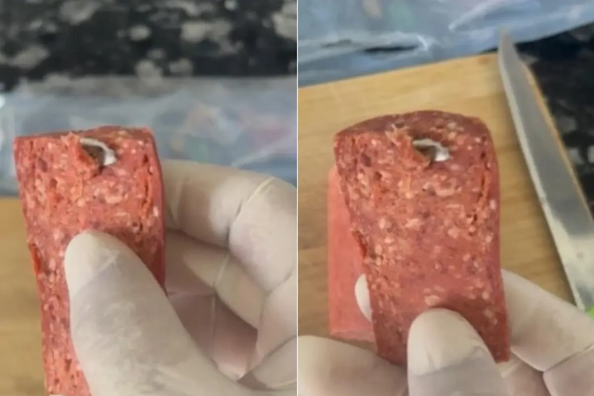 Marketten alınan sucuktan çıkan mide bulandırdı